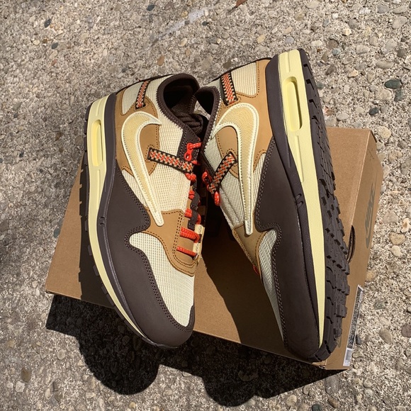 NEW Travis Scott x Nike AirMax 1 Baroque Brown Size 11 Men - Picture 10 of 15